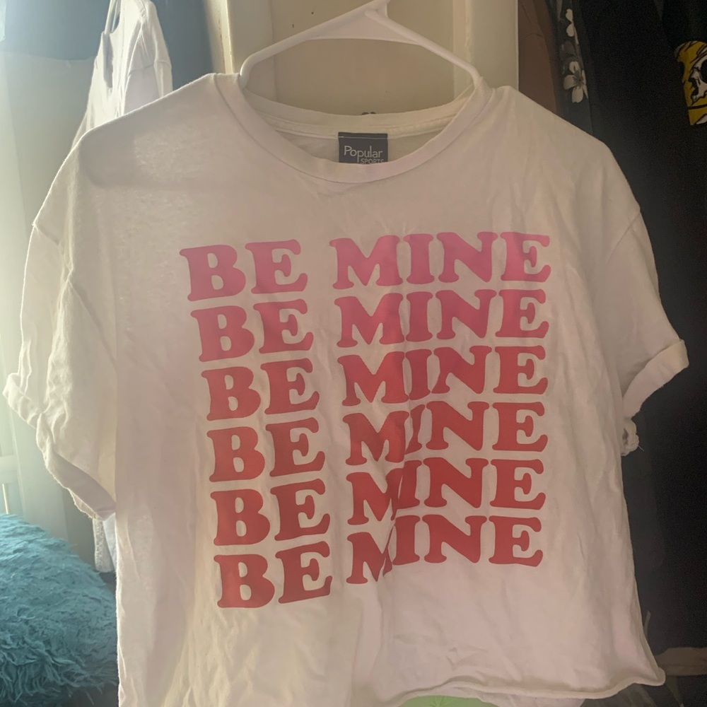Popular Basics Kids White and Red 'Be Mine' Tee
